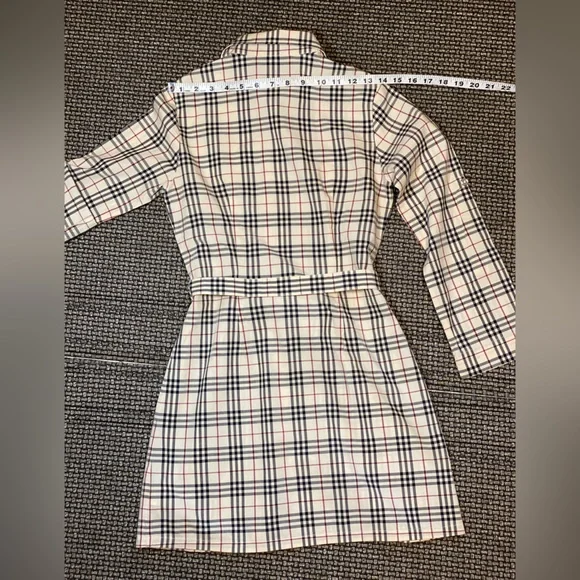 Burberry Nova Check BELTED Button Down Shirt Dress🔥NEW🔥Womens SM/Youth XL (12) - Picture 11 of 17